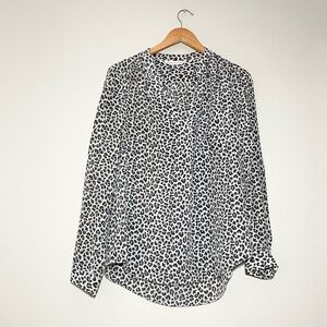 Rebecca Taylor Cheetah Silk Blouse